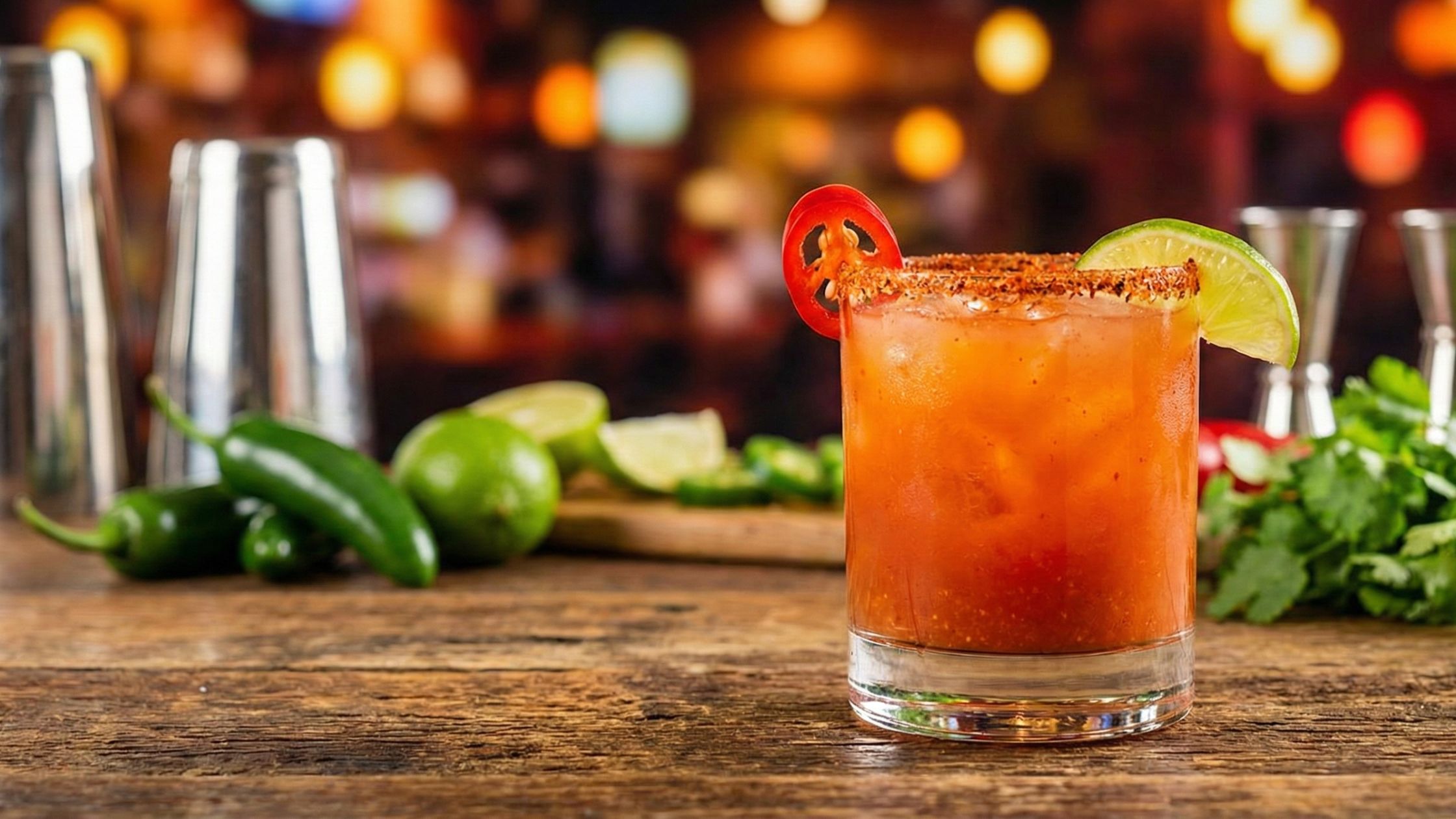 A bottle of Aperol and cocktail illustrations